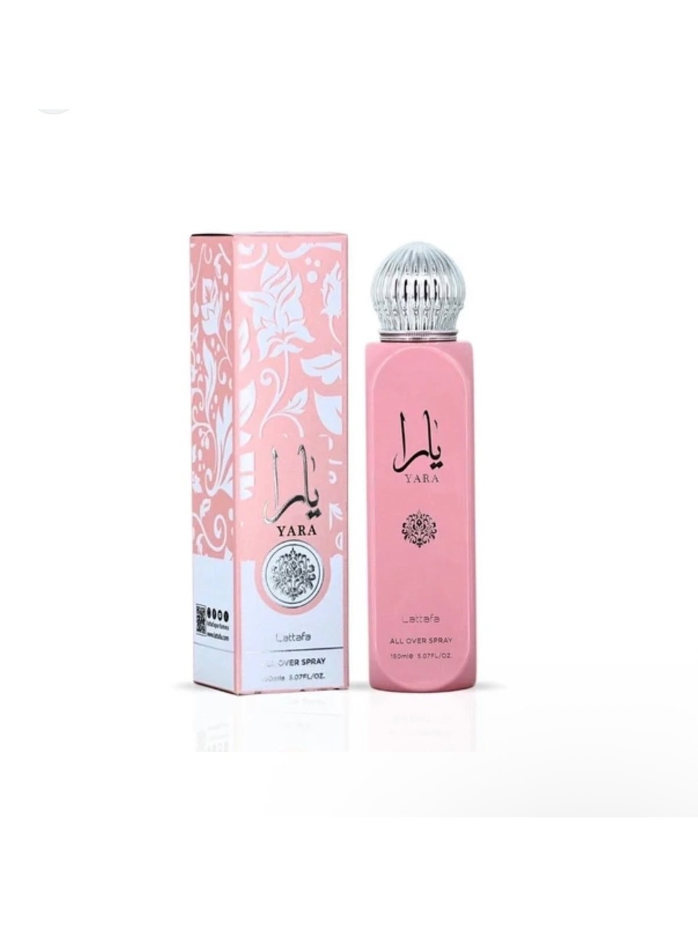 Yara All Over Spray by Lattafa - Elegant Pink Bottle with Fr